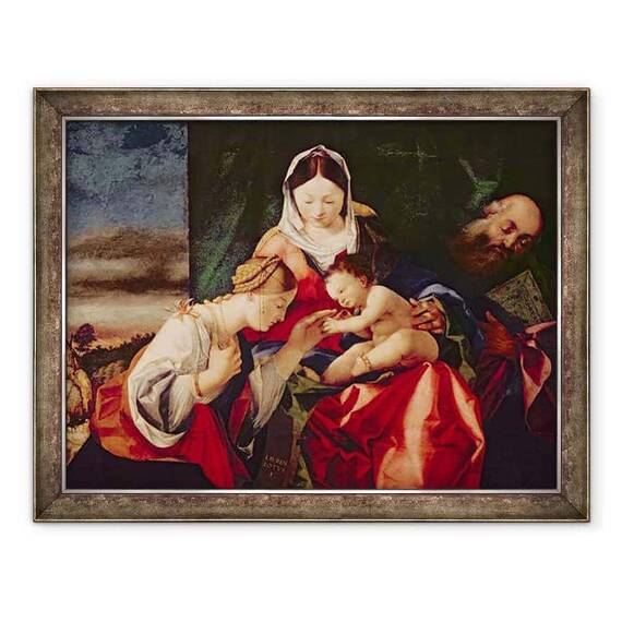 Tablou inramat - Lorenzo Lotto - Casatoria mistica a Sfintei Ecaterina - - Roveli