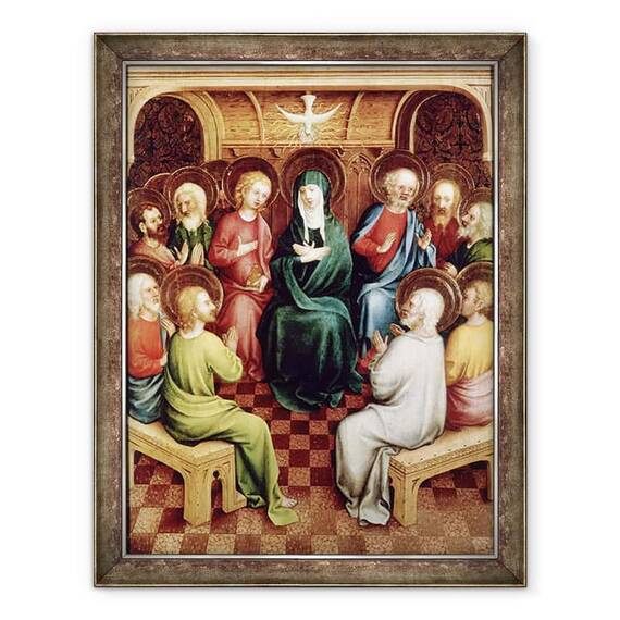 Tablou inramat - Scoala germana - Pentecost - - Roveli