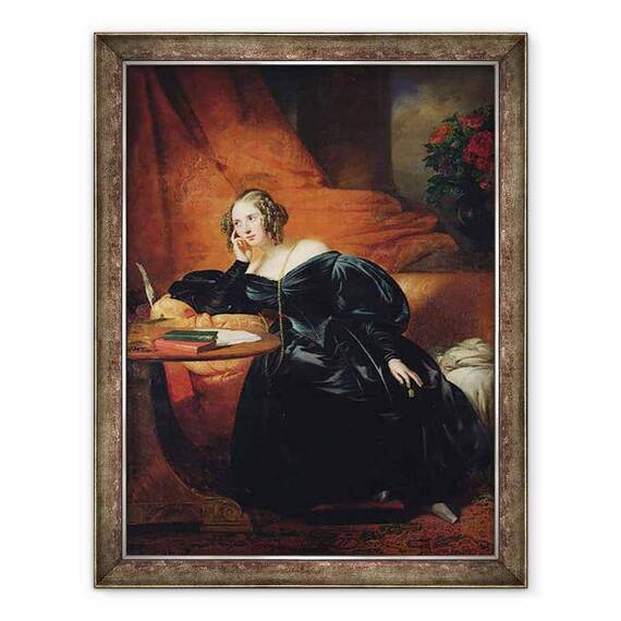 Tablou inramat - Claude-Marie Dubufe - Contesa de Lapeyriere - - Roveli