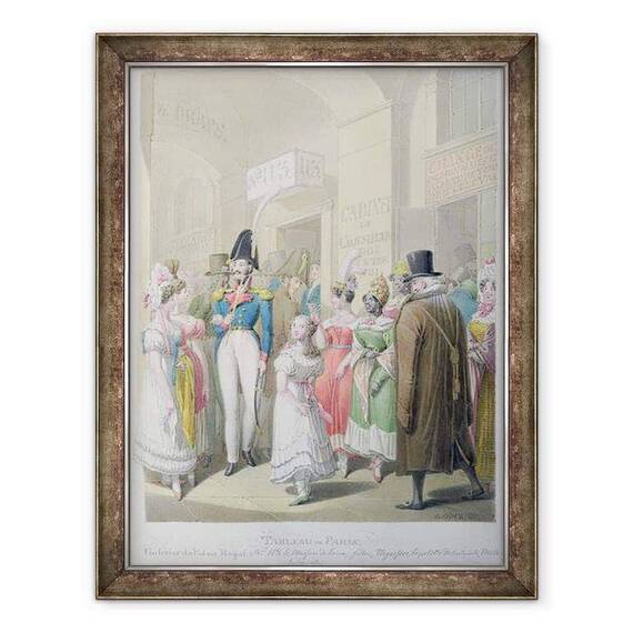 Tablou inramat - Georg Emanuel Opitz - Galeriile Palais-Royal, din Tableau de Paris - - Roveli