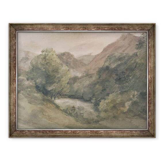 Tablou inramat - John Constable - Borrowdale, Seara dupa o zi frumoasa, 1 octombrie - - Roveli