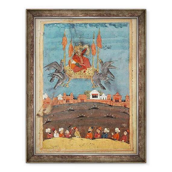 Tablou inramat - Scoala Persana - Covorul zburator - - Roveli
