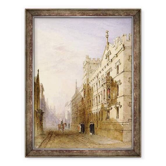Tablou inramat - Joseph Murray Ince - Colegiul Exeter, Oxford - - Roveli