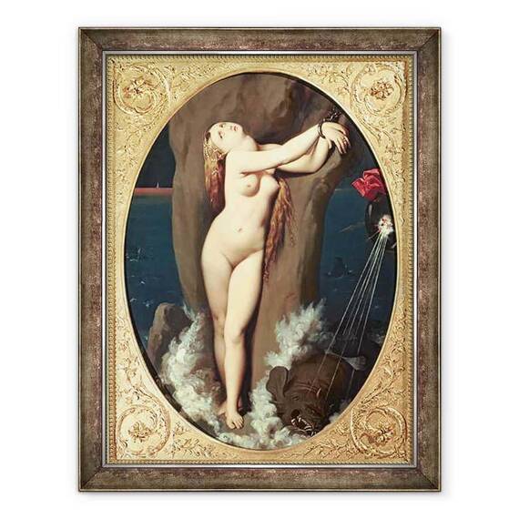 Tablou inramat - Jean Auguste Dominique Ingres - Angelica in lanturi - - Roveli