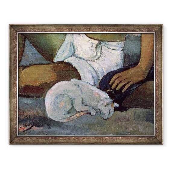 Tablou inramat - Paul Gauguin - Tahitieni intr-o camera II - - Roveli