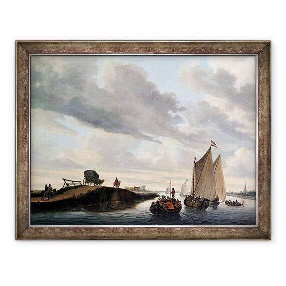 Tablou inramat - Jacob Salomonsz. Ruysdael - Antrenor de apa - - Roveli