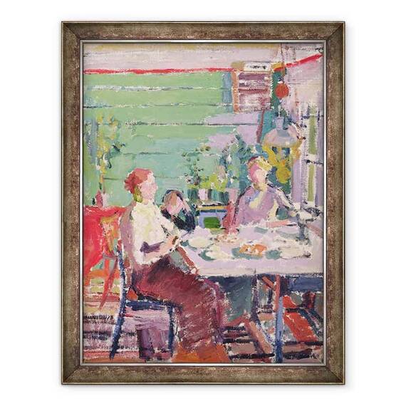 Tablou inramat - Harold Gilman - Scena interioara, posibil in Norvegia - - Roveli