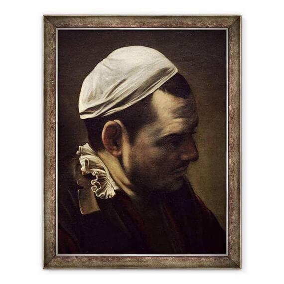 Tablou inramat - Michelangelo Merisi da Caravaggio - Cina de la Emmaus, detaliu VII - - Roveli