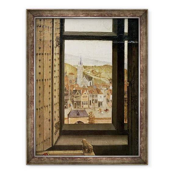 Tablou inramat - Master of Flemalle - Virgin si copil inainte de un firescreen - - Roveli