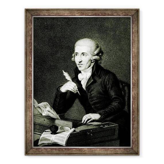 Tablou inramat - Ludwig Guttenbrunn - Joseph Haydn 1732-1809 c.1770 ulei pe panza - - Roveli