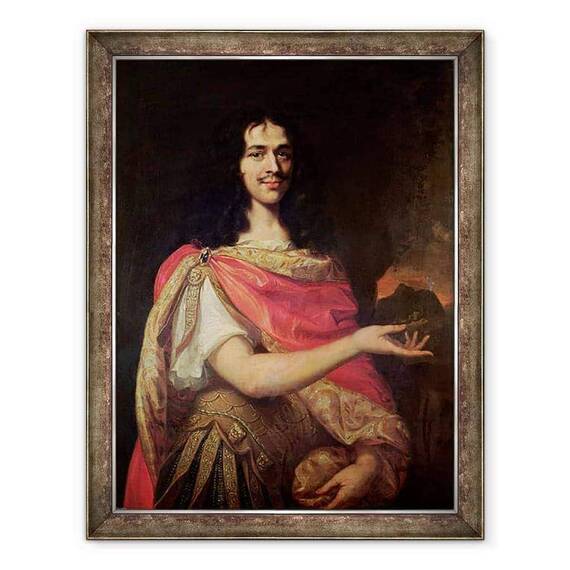 Tablou inramat - Scoala franceza - Portret presupus a fi Moliere 1622-73 - - Roveli