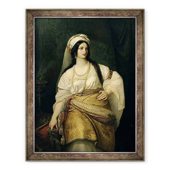 Tablou inramat - Hermann Anschuetz - Esther - - Roveli
