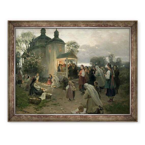 Tablou inramat - Nikolai Pimonenko - Paste Matins - - Roveli