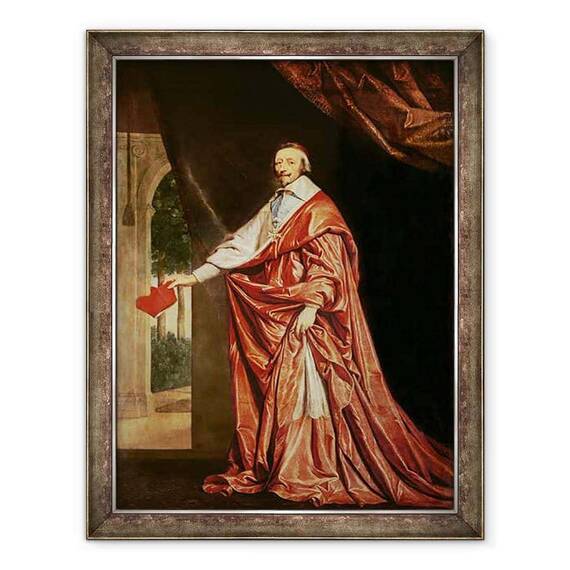 Tablou inramat - Philippe de Champaigne - Portretul Cardinalului de Richelieu 1633-40 - - Roveli
