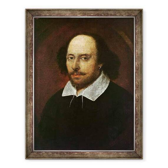 Tablou inramat - John Taylor - Portretul lui William Shakespeare 1564-1616 c.1610 - - Roveli