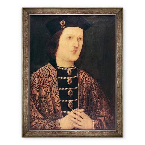Tablou inramat - scoala engleza - Portret De Regele Edward al IV-lea al Angliei - - Roveli