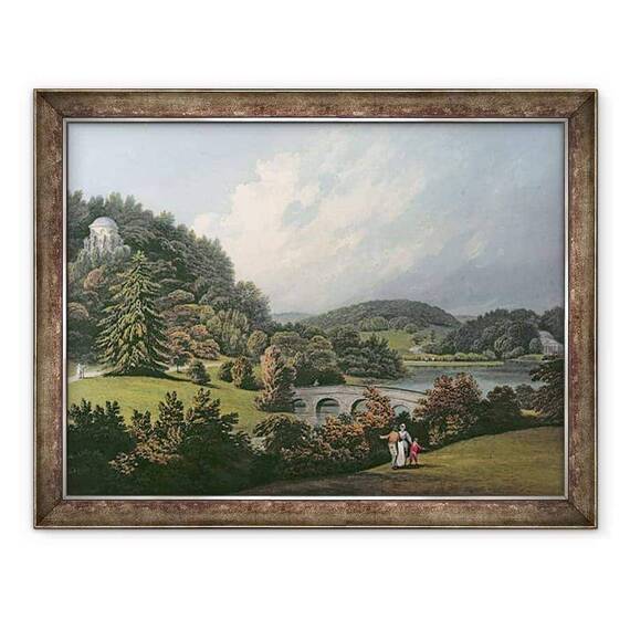 Tablou inramat - Francis Nicholson - Stourhead - - Roveli