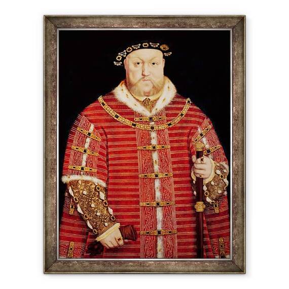 Tablou inramat - Hans Holbein the Younger - Portretul lui Henry al VIII-lea - - Roveli
