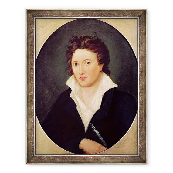 Tablou inramat - Amelia Curran - Portret De Percy Bysshe Shelley - - Roveli