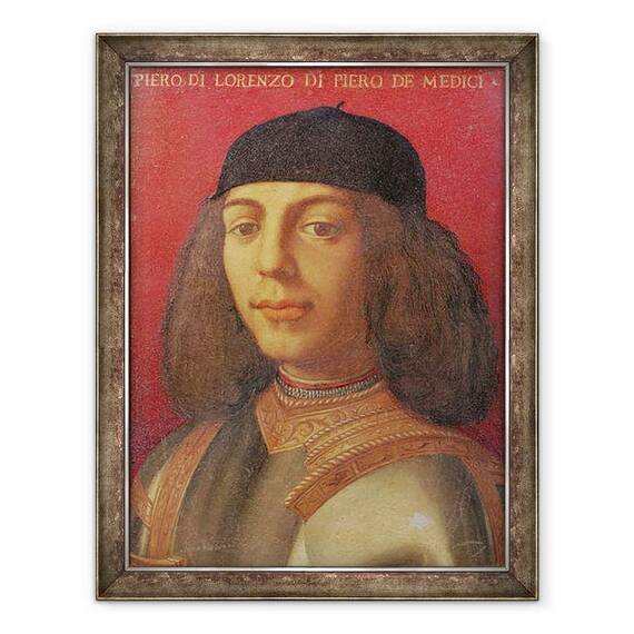 Tablou inramat - Agnolo di Cosimo Bronzino - Portret De Piero di Lorenzo de Medici - - Roveli