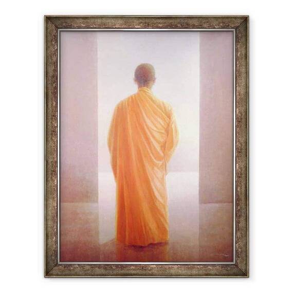 Tablou inramat - Lincoln Seligman - Tinere Monk, vedere din spate - - Roveli