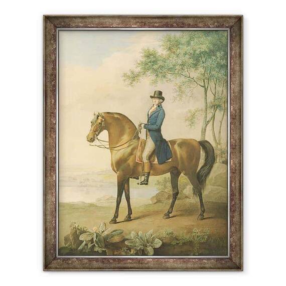 Tablou inramat - George Townley Stubbs - Warren Hastings pe calul sau arab - - Roveli