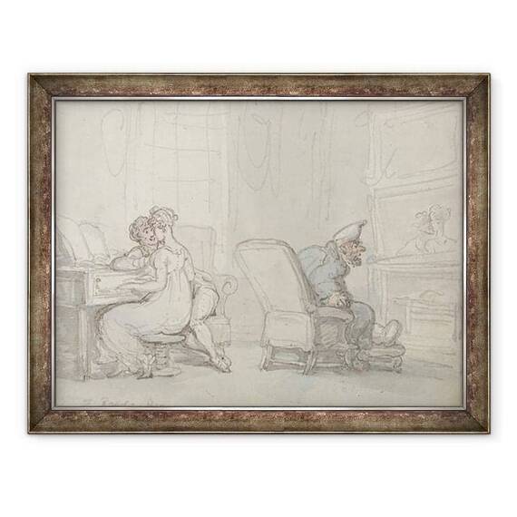 Tablou inramat - Thomas Rowlandson - Reflectia - - Roveli