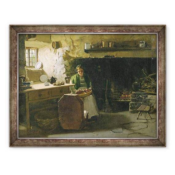 Tablou inramat - Frank Holl - Peeling Cartofi - - Roveli