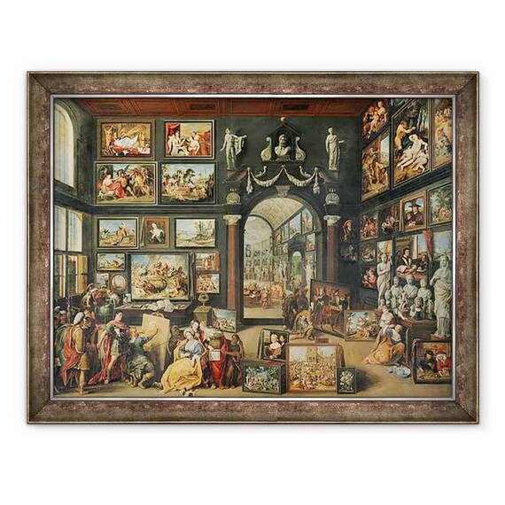 Tablou inramat - Willem van II Haecht - Studioul Apelles - - Roveli