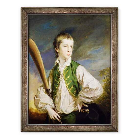 Tablou inramat - Francis Cotes - Charles Collyer ca un baiat, cu o bata de cricket - - Roveli