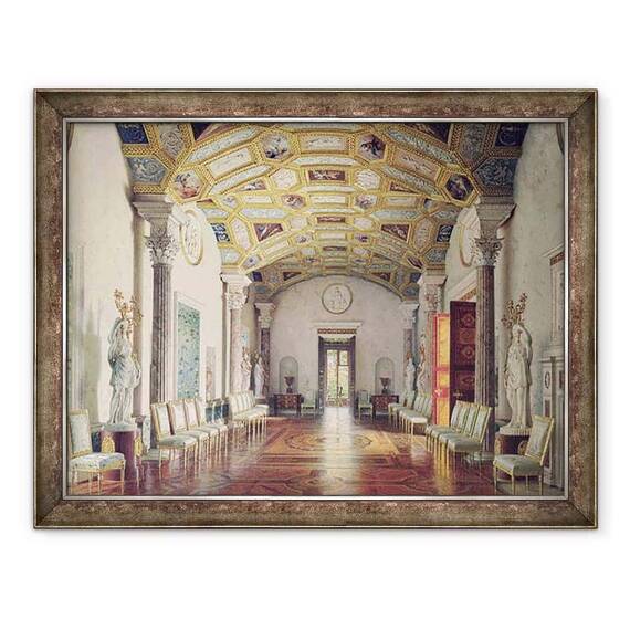Tablou inramat - Luigi Premazzi - Sala Marelui Agate din Palatul Catherine de la tarskoye Selo - - Roveli
