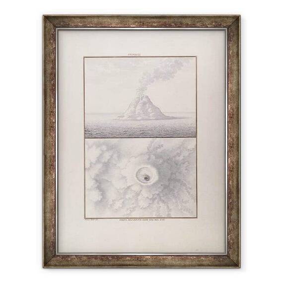 Tablou inramat - Giovanni Battista Borra - Stromboli - - Roveli