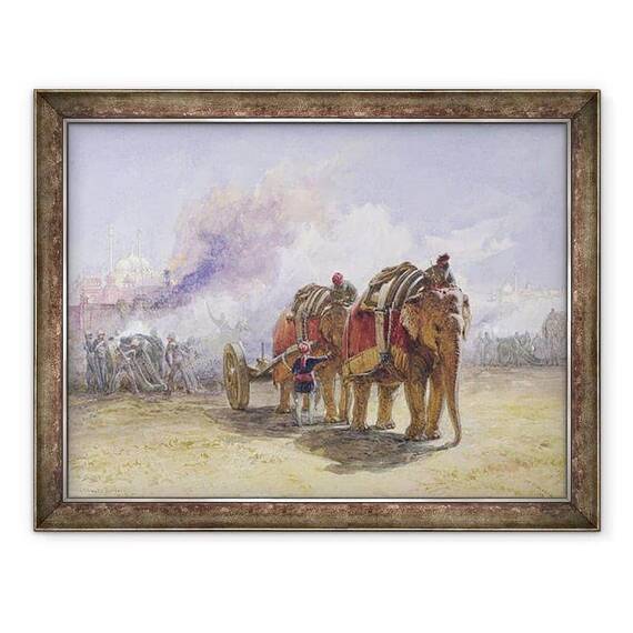 Tablou inramat - William 'Crimea' Simpson - Baterie Elefant - - Roveli