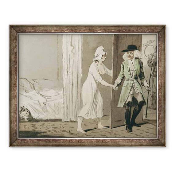 Tablou inramat - Isaac Cruikshank - incornoratul pleaca la vanatoare - - Roveli