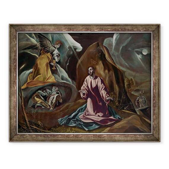 Tablou inramat - El Greco - Agonie in Gradina Ghetsimani - - Roveli