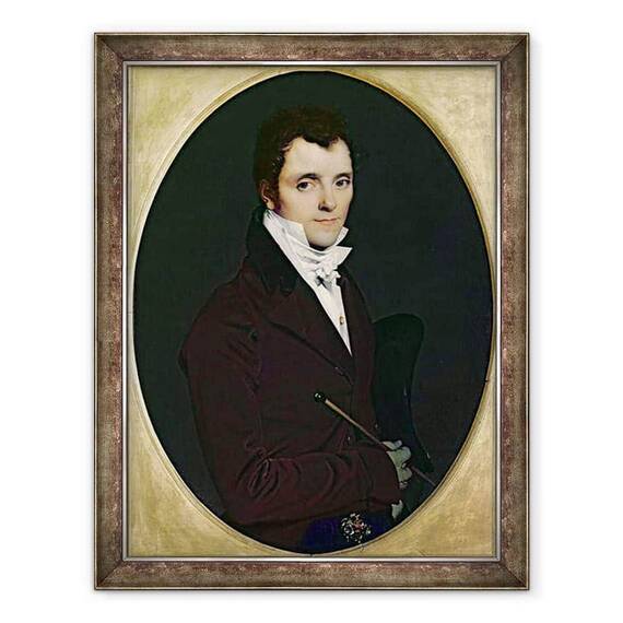 Tablou inramat - Jean Auguste Dominique Ingres - Portretul lui Edme Bochet 1783-1871 - - Roveli