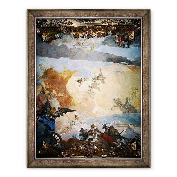 Tablou inramat - Giovanni Battista Tiepolo - Detaliu de la cursul Soarelui - - Roveli