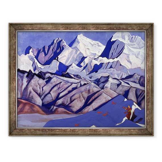 Tablou inramat - Nicholas Roerich - Cai Rosii - - Roveli