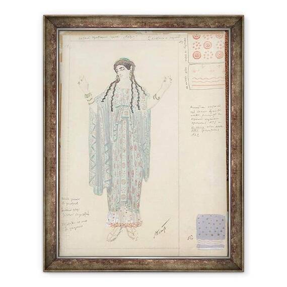 Tablou inramat - Leon Bakst - Doamna de asteptare - - Roveli