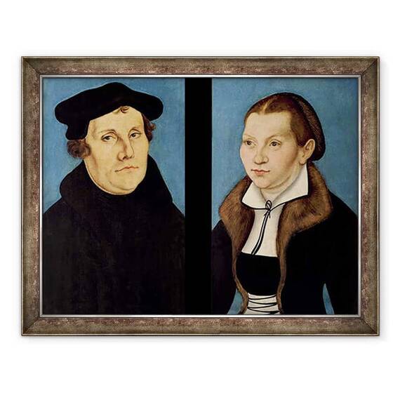 Tablou inramat - Lucas Cranach the Elder - Portret dublu De Martin Luther si Katherin von Bora - - Roveli