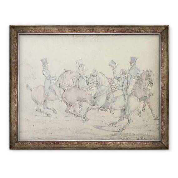 Tablou inramat - Henry Thomas Alken - Calatorie de dimineata - - Roveli