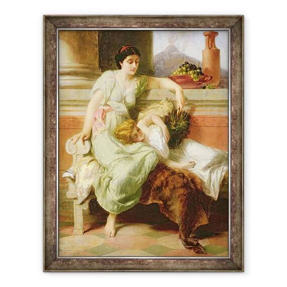 Tablou inramat - Alfred W. Elmore - Pompei, A.D. 79 - - Roveli