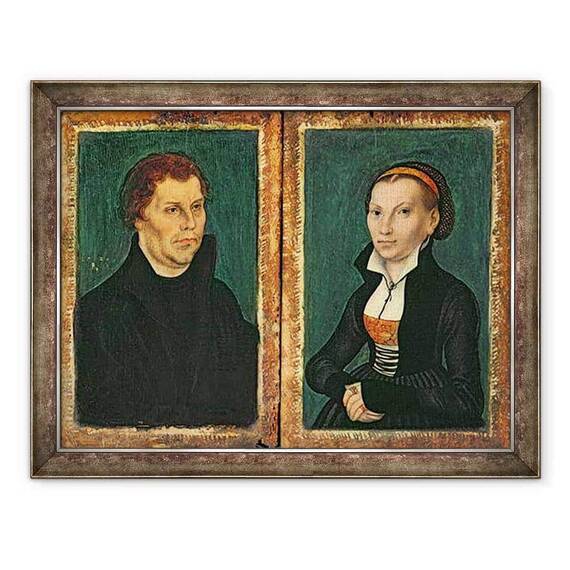 Tablou inramat - Lucas Cranach the Elder - Martin Luther, Katharina von Bora - - Roveli