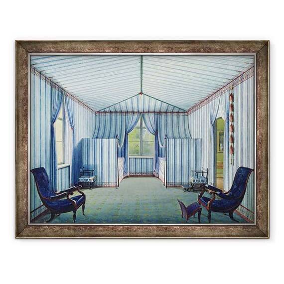 Tablou inramat - Scoala germana - Camera cort - - Roveli