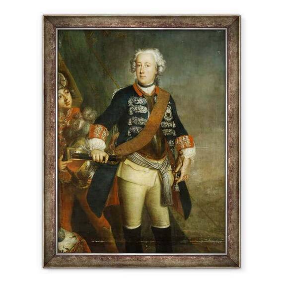 Tablou inramat - Antoine Pesne - Frederic al II-lea ca rege - - Roveli