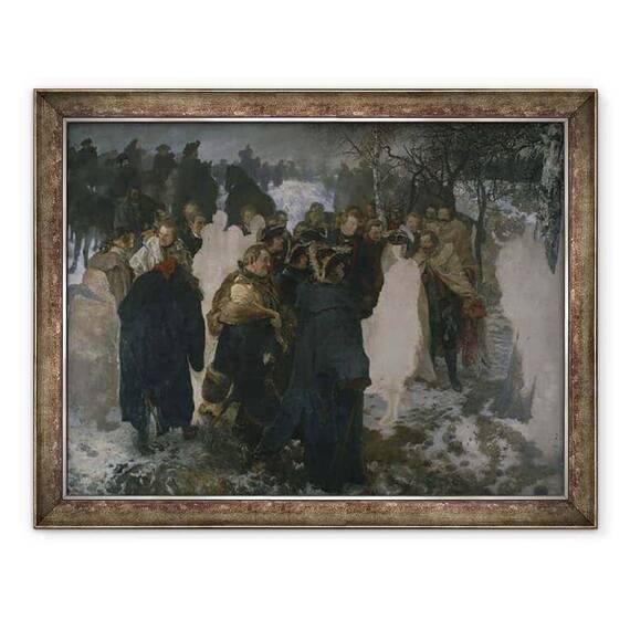 Tablou inramat - Adolph Friedrich Erdmann von Menzel - Vorbirea inainte de batalia de la Leuthen - - Roveli