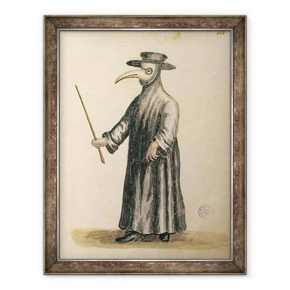 Tablou inramat - Jan van Grevenbroeck - Doctor venetian in timpul ciumei - - Roveli