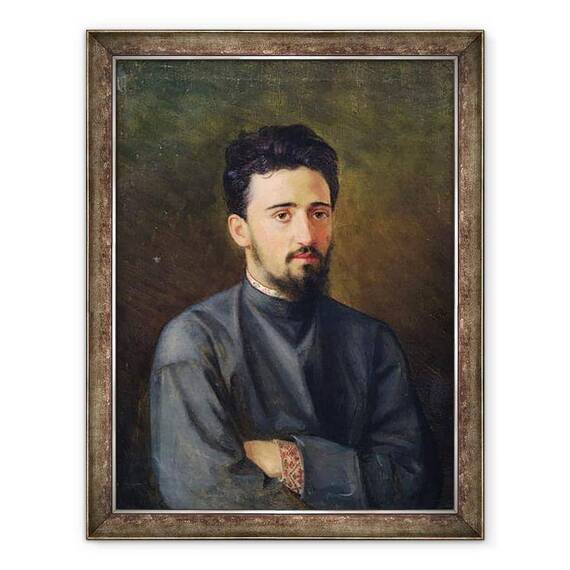 Tablou inramat - Mikhail Georgievich Malyshev - Portret De Vsevolod M. Garshin - - Roveli