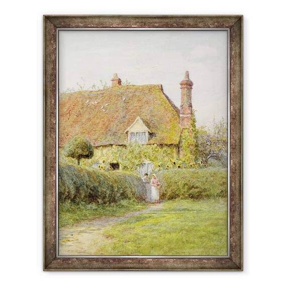 Tablou inramat - Helen Allingham - Cabana Floarea - - Roveli