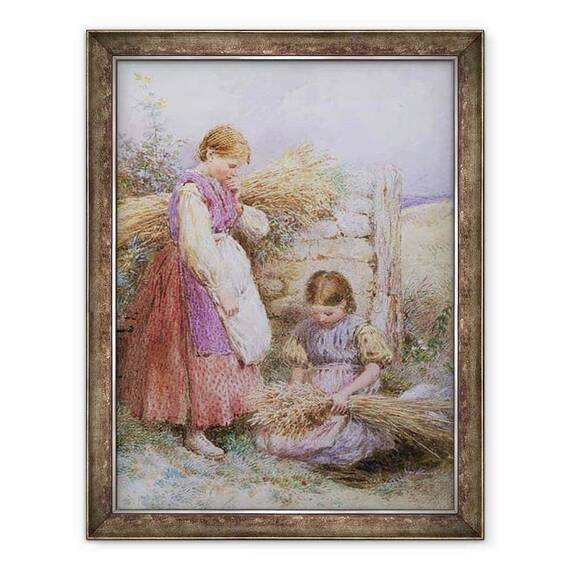 Tablou inramat - Myles Birket Foster - Tinerii culegatori - - Roveli